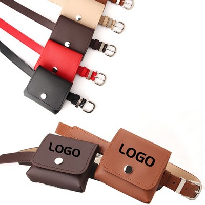 Women Belt With Mini Purse Fanny Pack