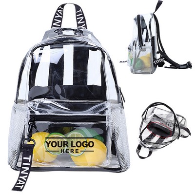 Clear Backpack with Large Capacity, Transparent PVC School Bag