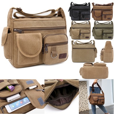 Rugged Canvas Crossbody Bag