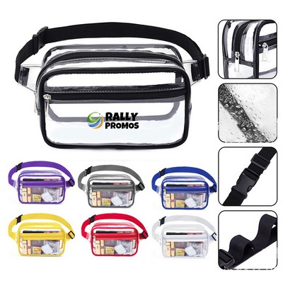 PVC Clear Sports Fanny Adjustable Waist Pack
