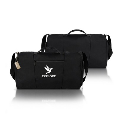 Eco-Friendly RPET Duffel with Shoe Pocket