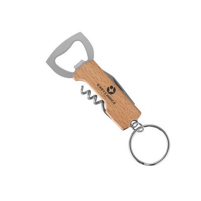 Wooden Handle Stainless Steel Bottle Opener