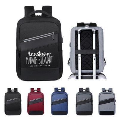 USB Port Equipped Laptop Backpack