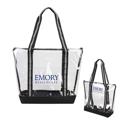 Clear Tote w/Zipper