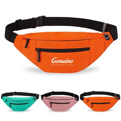 Large Crossbody Fanny Pack with Zip Pockets